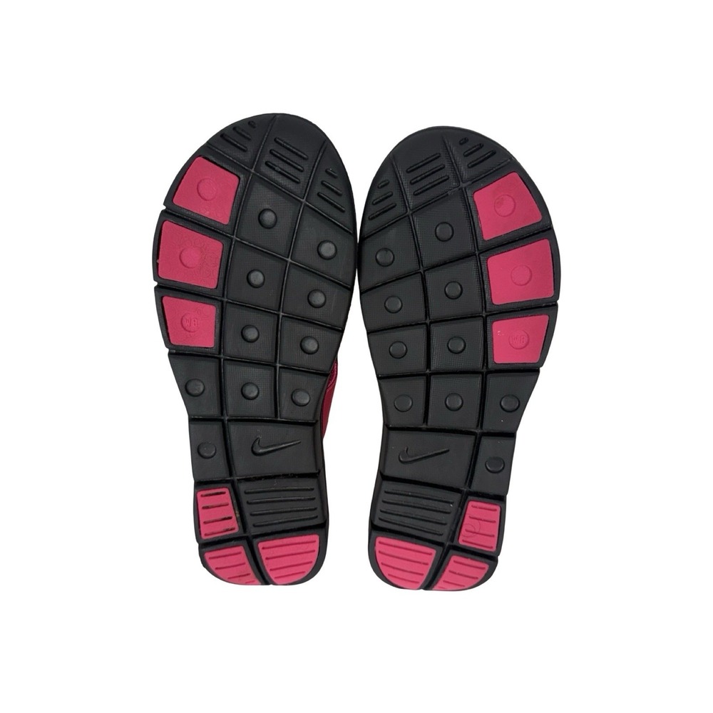 Nike Sandals Comfort Footbed Women Size 8 Pink Black Thong Flip Flop 354925 012 - Picture 2 of 9